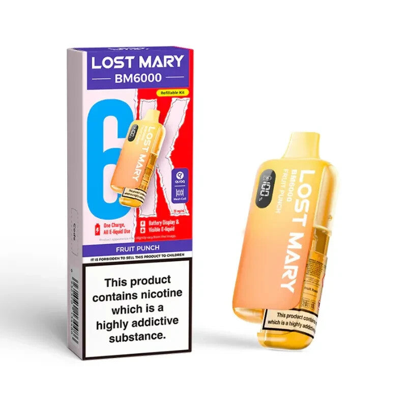 Lost Mary BM6000 Rechargeable Vape Kit Replaceable Pod E-Cig | 20Mg - Pack of 5