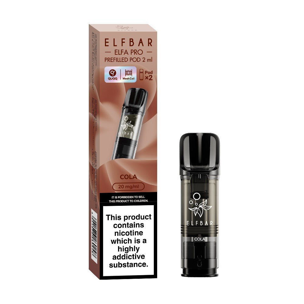ELF BAR ELFA PRO PODS | Prefilled Replacement Pod | 2Ml 20Mg | E-Cig Pods 2 Pcs