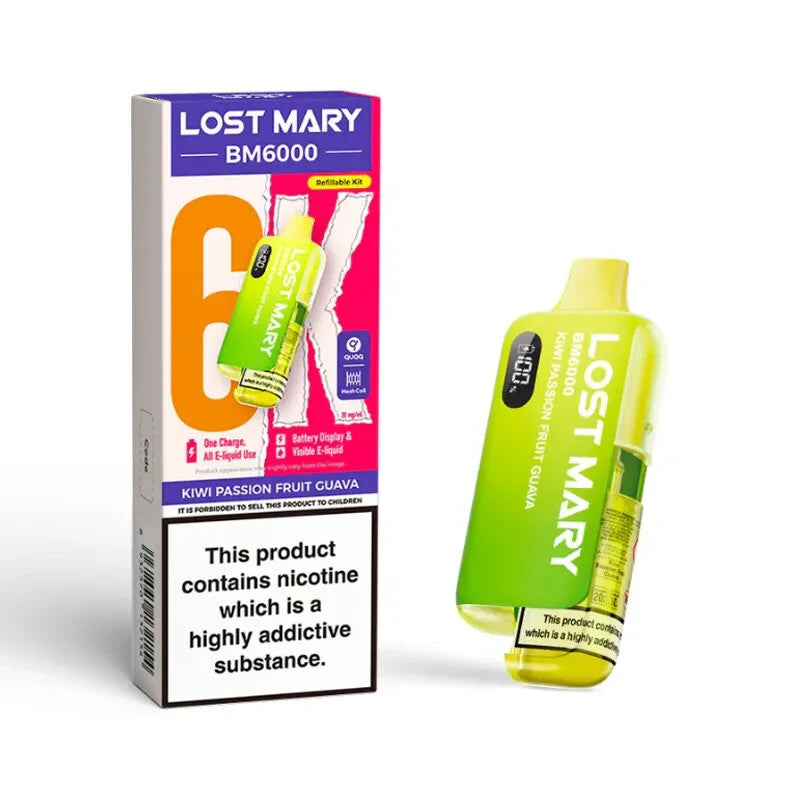 Lost Mary BM6000 Rechargeable Vape Kit Replaceable Pod E-Cig | 20Mg - Pack of 5