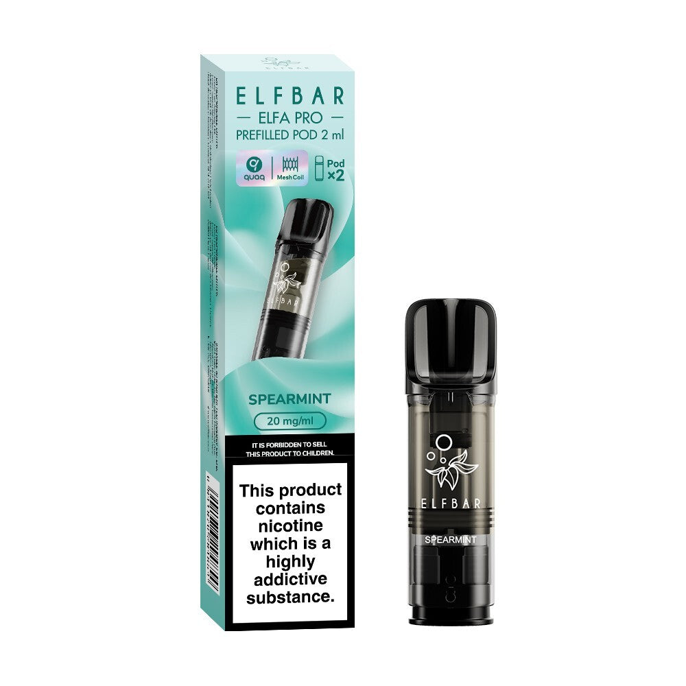 ELF BAR ELFA PRO PODS | Prefilled Replacement Pod | 2Ml 20Mg | E-Cig Pods 2 Pcs