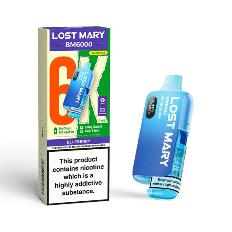 Lost Mary BM6000 Rechargeable Vape Kit Replaceable Pod E-Cig | 20Mg - Pack of 5
