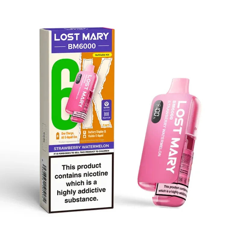Lost Mary BM6000 Rechargeable Vape Kit Replaceable Pod E-Cig | 20Mg - Pack of 5