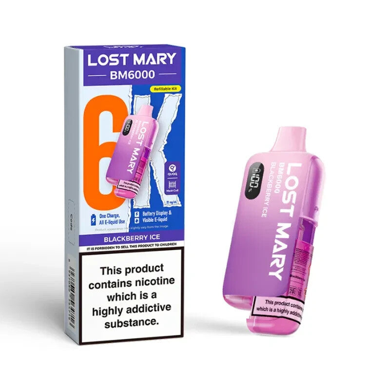 Lost Mary BM6000 Rechargeable Vape Kit Replaceable Pod E-Cig | 20Mg - Pack of 5