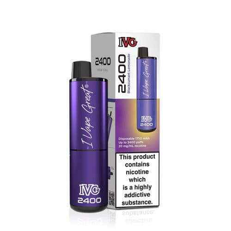 IVG 2400 Prefilled Pod Kit 4 in 1 Vape Pen 2400 Puffs E-Cig 20Mg Nic Salt 4X 2Ml
