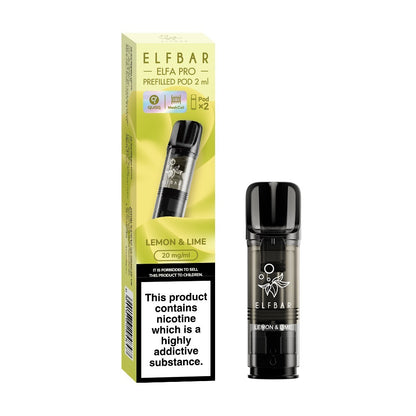 ELF BAR ELFA PRO PODS | Prefilled Replacement Pod | 2Ml 20Mg | E-Cig Pods 2 Pcs