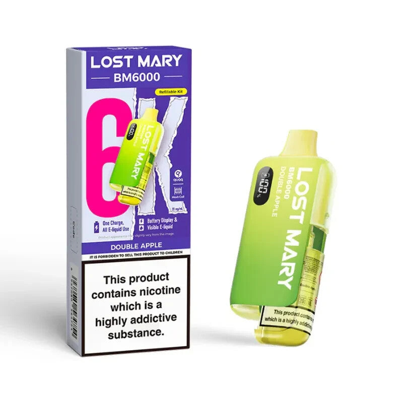 Lost Mary BM6000 Rechargeable Vape Kit Replaceable Pod E-Cig | 20Mg - Pack of 5