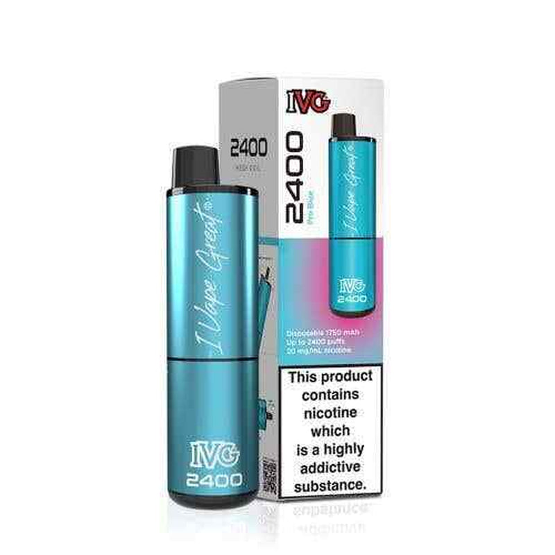 IVG 2400 Prefilled Pod Kit 4 in 1 Vape Pen 2400 Puffs E-Cig 20Mg Nic Salt 4X 2Ml