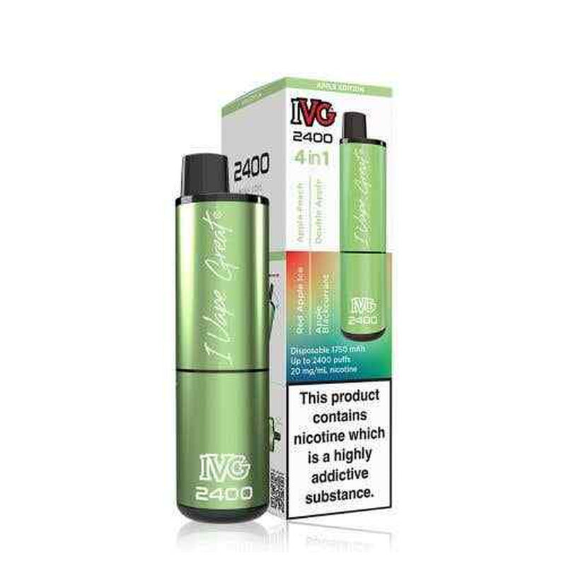 IVG 2400 Prefilled Pod Kit 4 in 1 Vape Pen 2400 Puffs E-Cig 20Mg Nic Salt 4X 2Ml