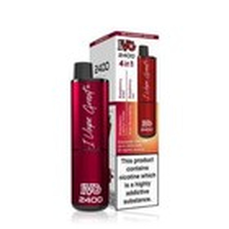 IVG 2400 Prefilled Pod Kit 4 in 1 Vape Pen 2400 Puffs E-Cig 20Mg Nic Salt 4X 2Ml