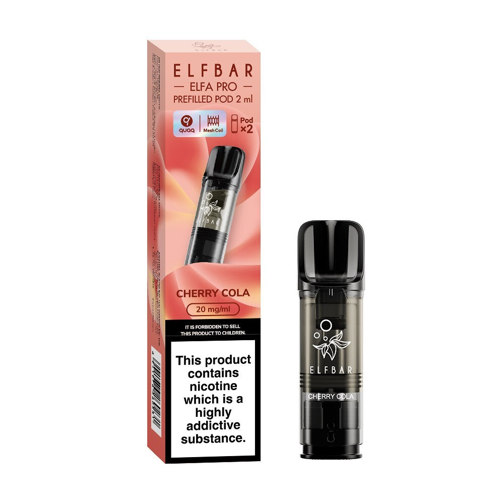 ELF BAR ELFA PRO PODS | Prefilled Replacement Pod | 2Ml 20Mg | E-Cig Pods 2 Pcs
