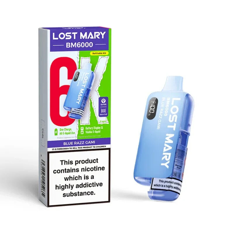 Lost Mary BM6000 Rechargeable Vape Kit Replaceable Pod E-Cig | 20Mg - Pack of 5