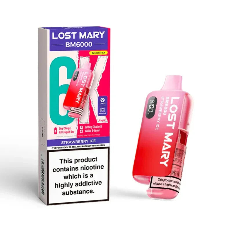 Lost Mary BM6000 Rechargeable Vape Kit Replaceable Pod E-Cig | 20Mg - Pack of 5