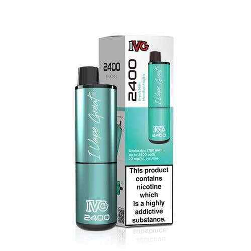 IVG 2400 Prefilled Pod Kit 4 in 1 Vape Pen 2400 Puffs E-Cig 20Mg Nic Salt 4X 2Ml