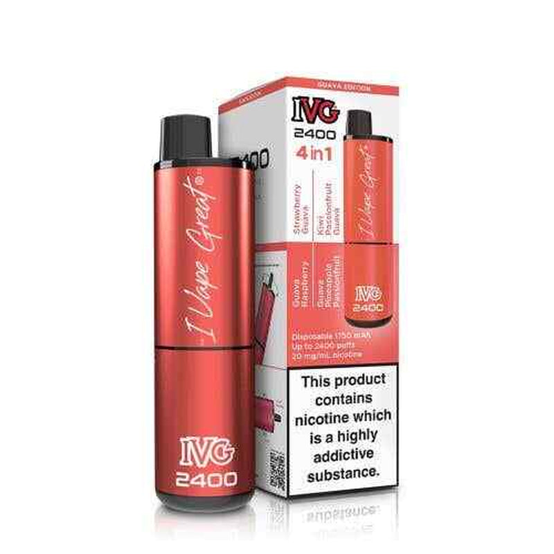 IVG 2400 Prefilled Pod Kit 4 in 1 Vape Pen 2400 Puffs E-Cig 20Mg Nic Salt 4X 2Ml