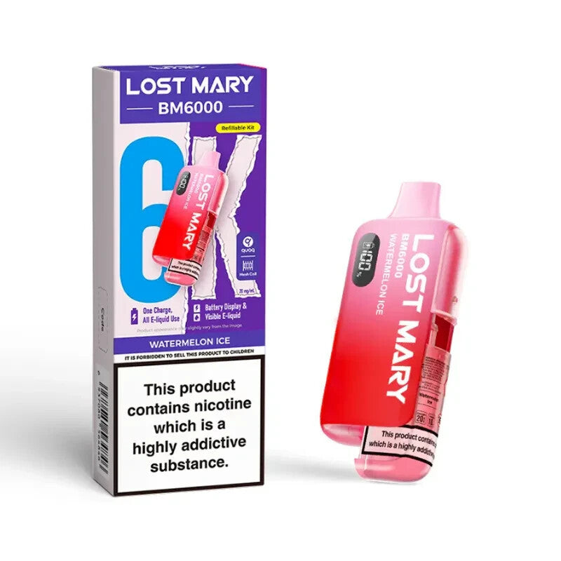 Lost Mary BM6000 Rechargeable Vape Kit Replaceable Pod E-Cig | 20Mg - Pack of 5