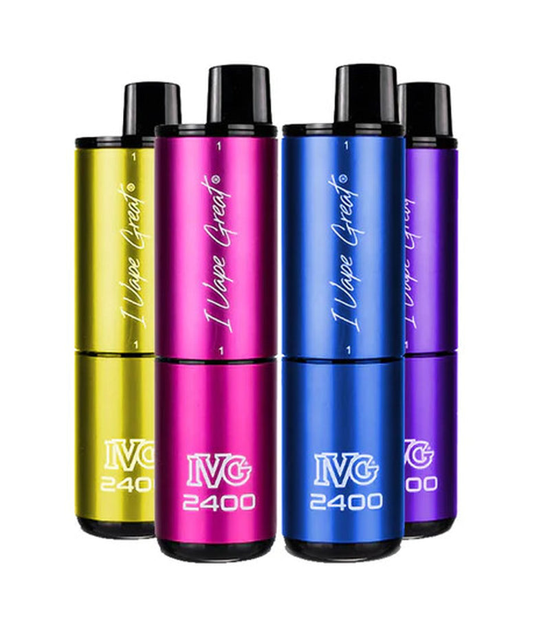 IVG 2400 Prefilled Pod Kit 4 in 1 Vape Pen 2400 Puffs E-Cig 20Mg Nic Salt 4X 2Ml