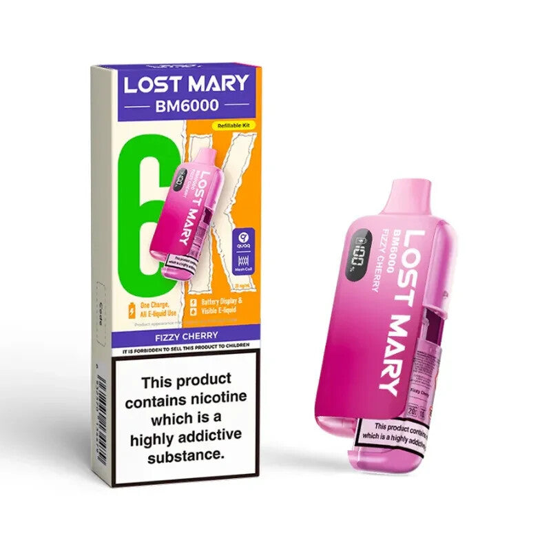 Lost Mary BM6000 Rechargeable Vape Kit Replaceable Pod E-Cig | 20Mg - Pack of 5