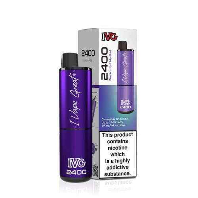 IVG 2400 Prefilled Pod Kit 4 in 1 Vape Pen 2400 Puffs E-Cig 20Mg Nic Salt 4X 2Ml