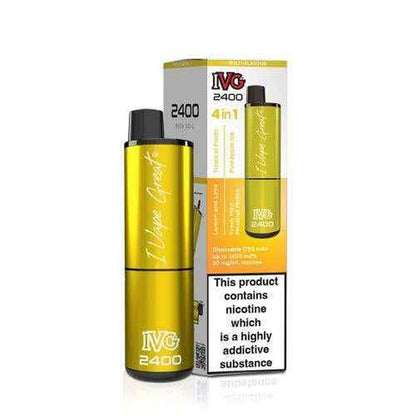 IVG 2400 Prefilled Pod Kit 4 in 1 Vape Pen 2400 Puffs E-Cig 20Mg Nic Salt 4X 2Ml