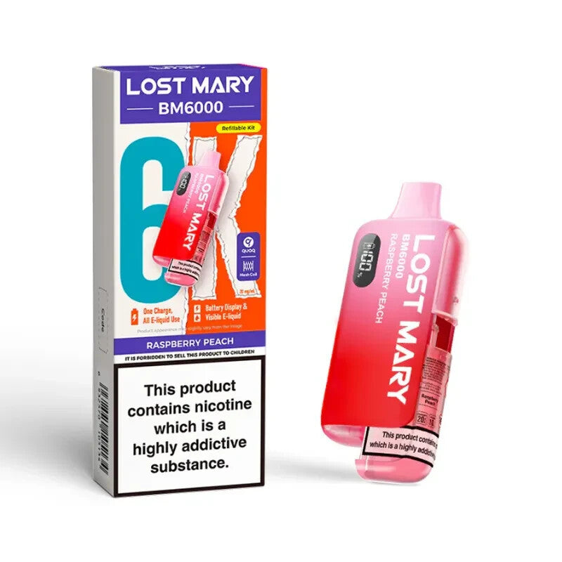 Lost Mary BM6000 Rechargeable Vape Kit Replaceable Pod E-Cig | 20Mg - Pack of 5