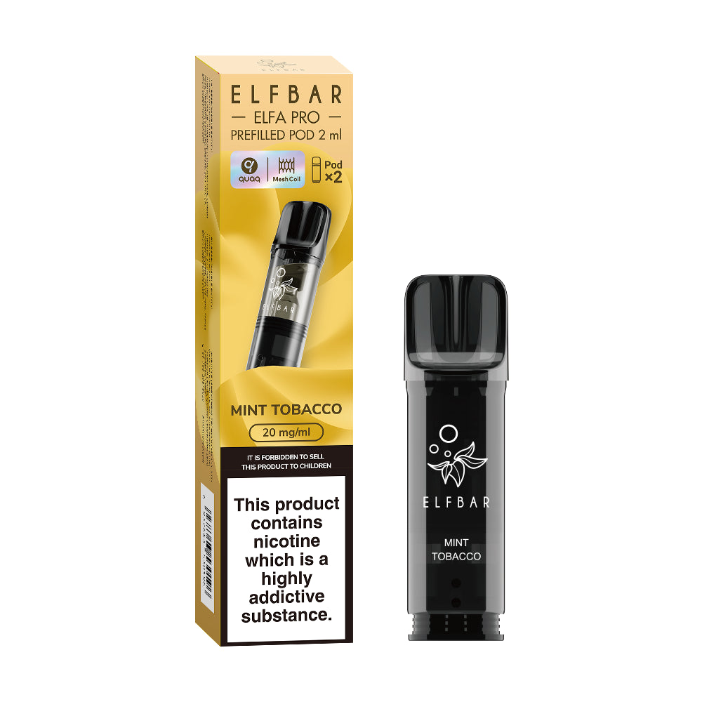 ELF BAR ELFA PRO PODS | Prefilled Replacement Pod | 2Ml 20Mg | E-Cig Pods 2 Pcs
