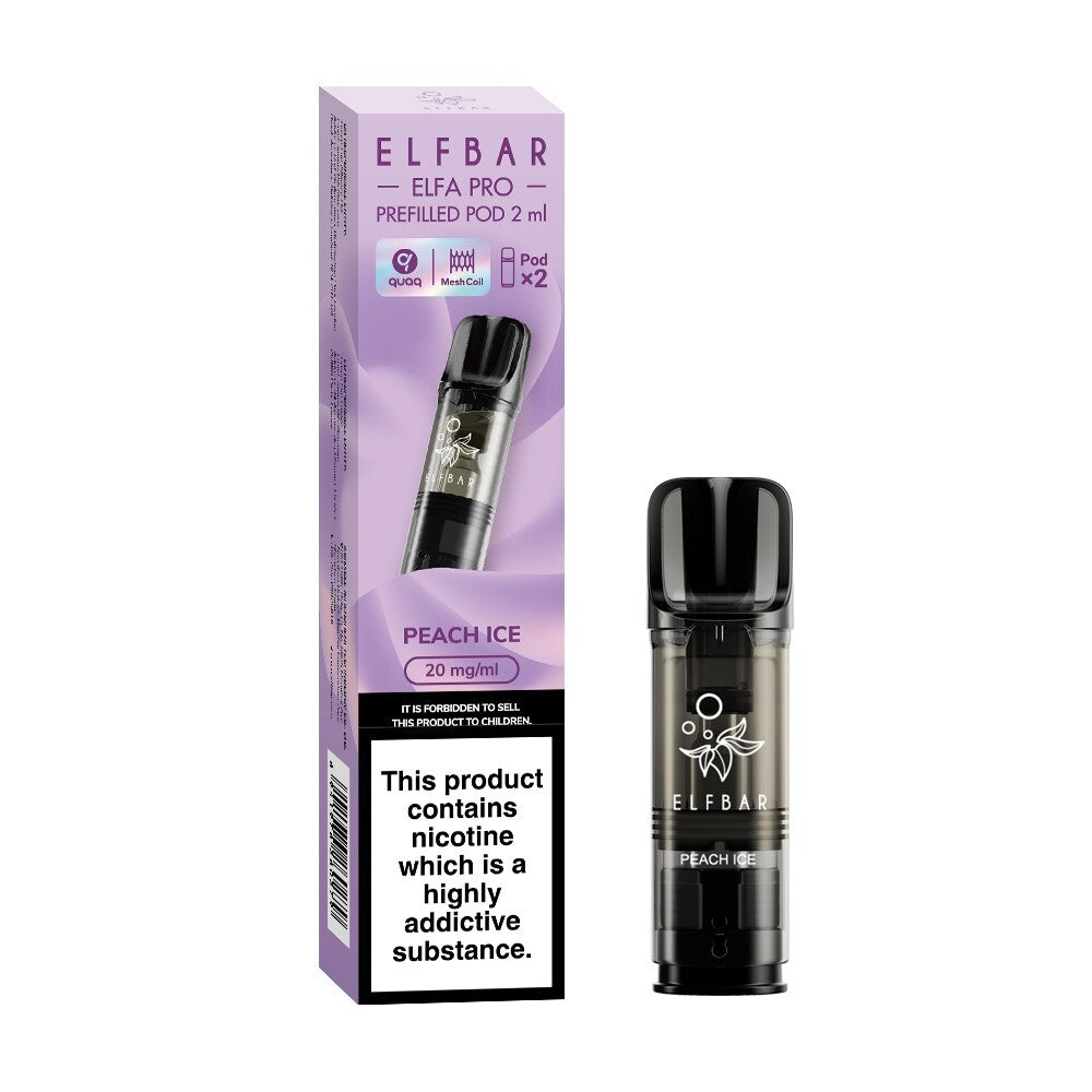 ELF BAR ELFA PRO PODS | Prefilled Replacement Pod | 2Ml 20Mg | E-Cig Pods 2 Pcs