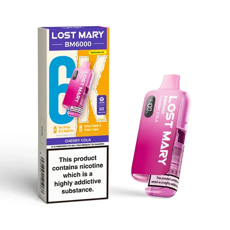 Lost Mary BM6000 Rechargeable Vape Kit Replaceable Pod E-Cig | 20Mg - Pack of 5