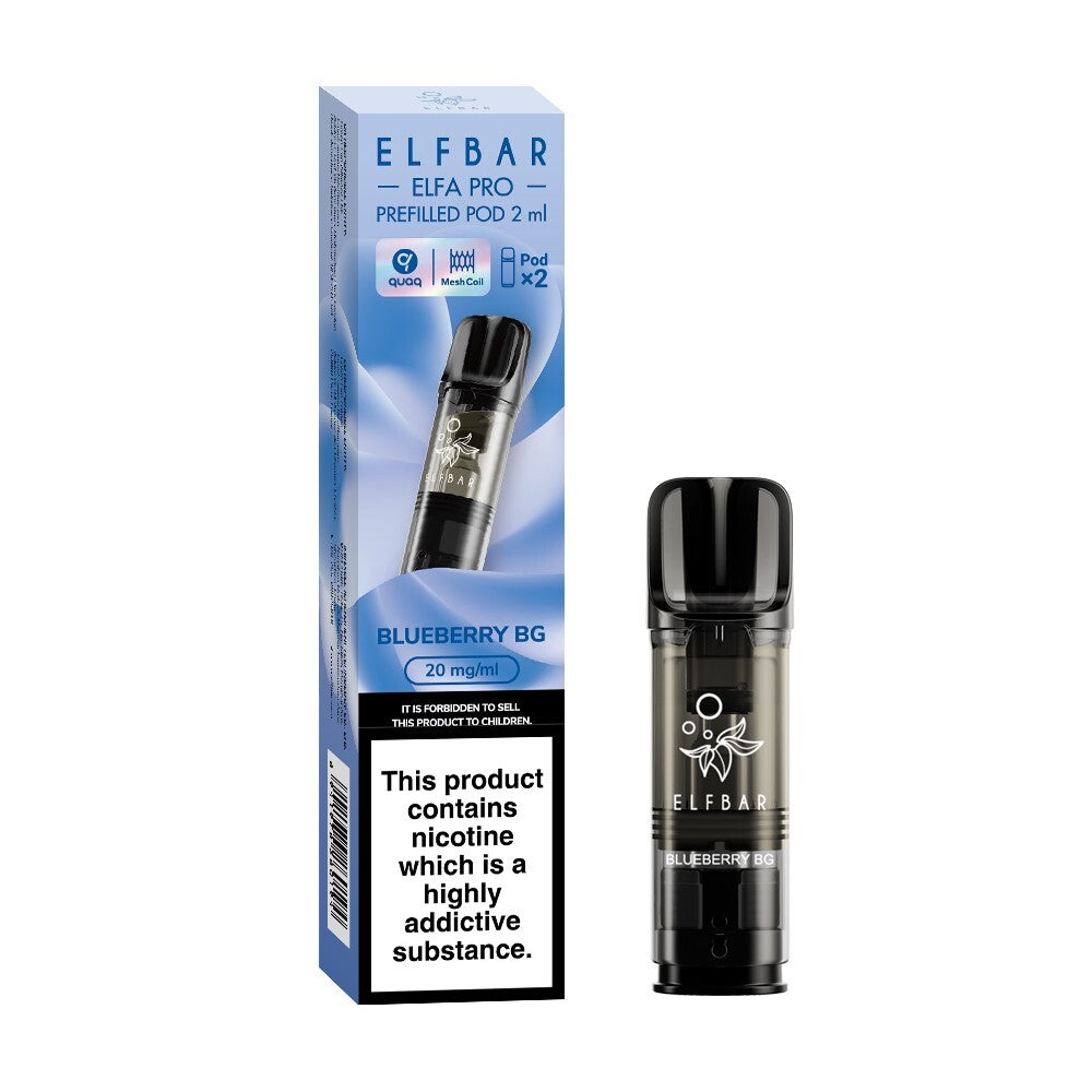 ELF BAR ELFA PRO PODS | Prefilled Replacement Pod | 2Ml 20Mg | E-Cig Pods 2 Pcs