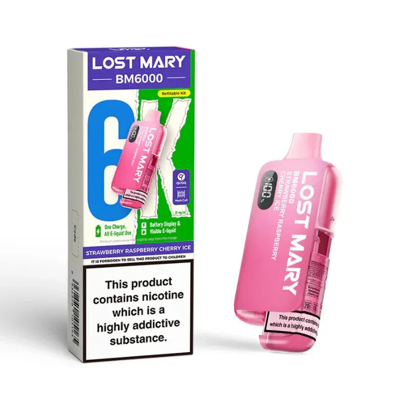 Lost Mary BM6000 Rechargeable Vape Kit Replaceable Pod E-Cig | 20Mg - Pack of 5