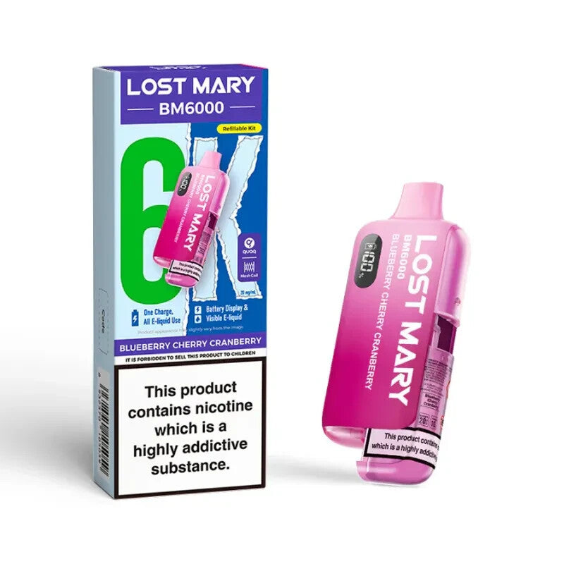 Lost Mary BM6000 Rechargeable Vape Kit Replaceable Pod E-Cig | 20Mg - Pack of 5