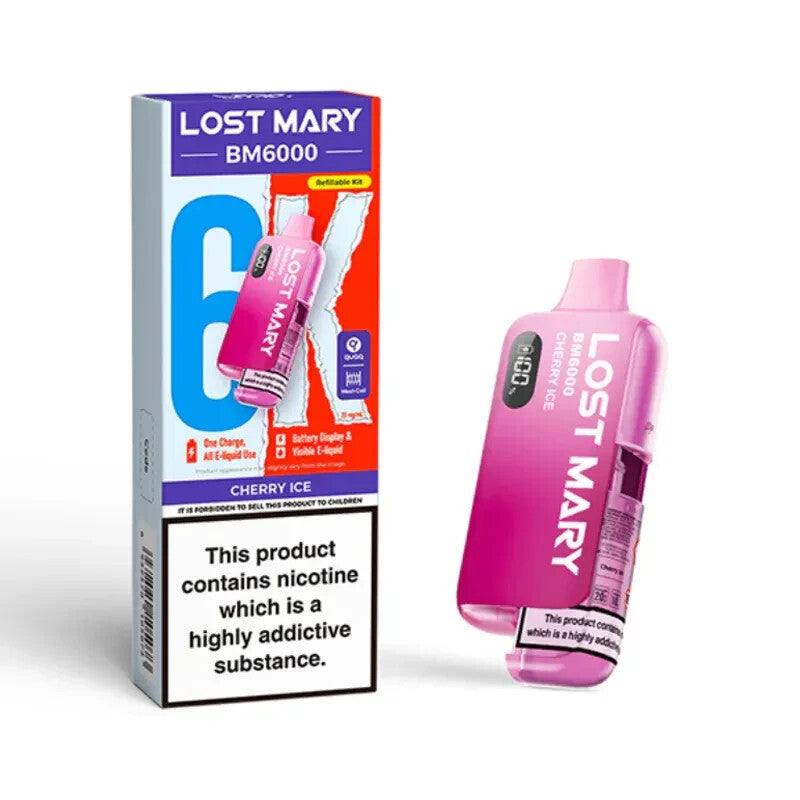 Lost Mary BM6000 Rechargeable Vape Kit Replaceable Pod E-Cig | 20Mg - Pack of 5