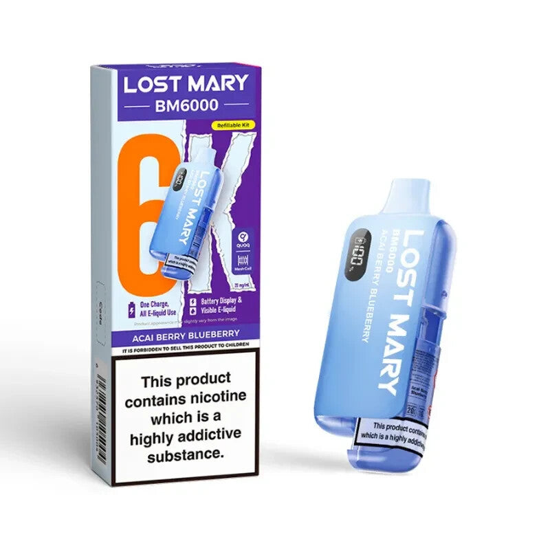 Lost Mary BM6000 Rechargeable Vape Kit Replaceable Pod E-Cig | 20Mg - Pack of 5
