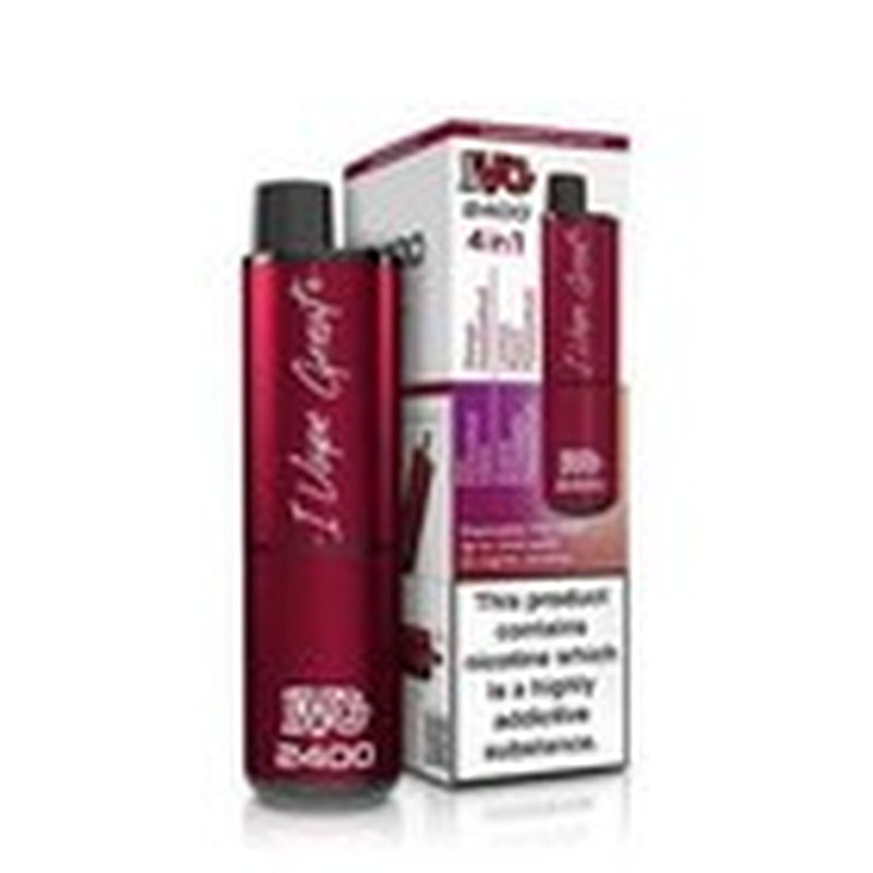 IVG 2400 Prefilled Pod Kit 4 in 1 Vape Pen 2400 Puffs E-Cig 20Mg Nic Salt 4X 2Ml