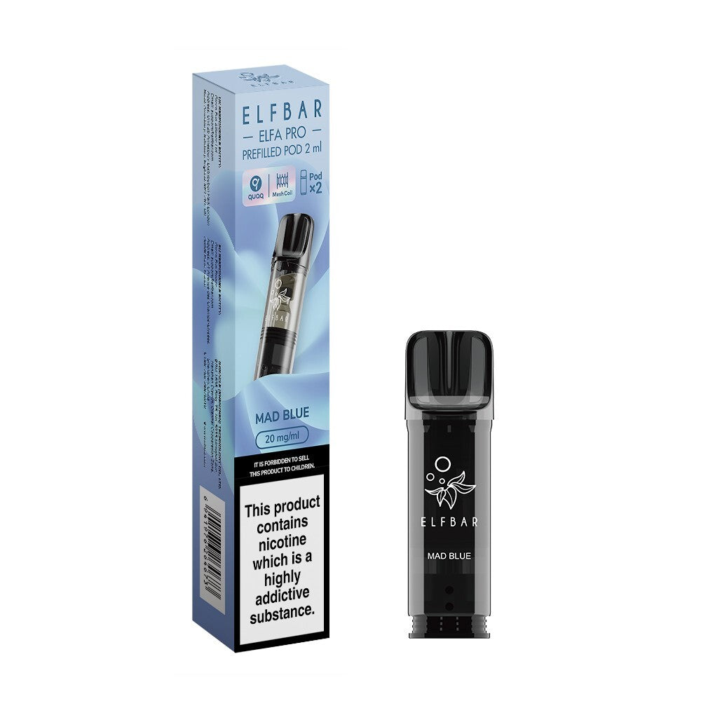 ELF BAR ELFA PRO PODS | Prefilled Replacement Pod | 2Ml 20Mg | E-Cig Pods 2 Pcs