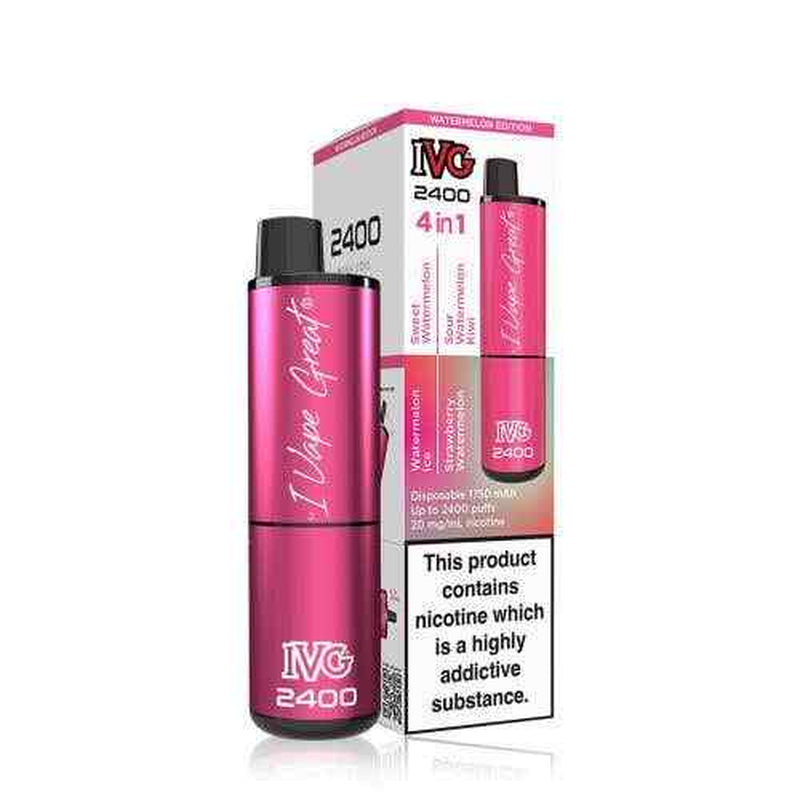 IVG 2400 Prefilled Pod Kit 4 in 1 Vape Pen 2400 Puffs E-Cig 20Mg Nic Salt 4X 2Ml