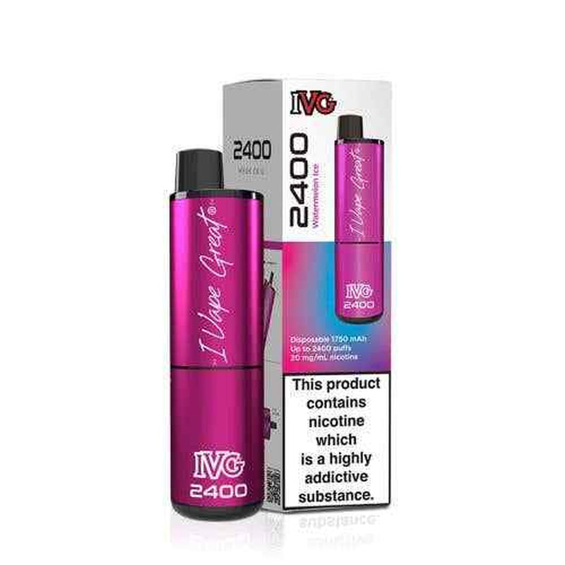 IVG 2400 Prefilled Pod Kit 4 in 1 Vape Pen 2400 Puffs E-Cig 20Mg Nic Salt 4X 2Ml