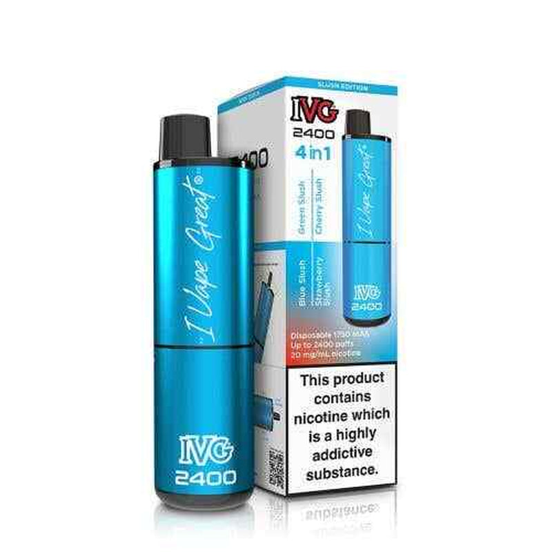 IVG 2400 Prefilled Pod Kit 4 in 1 Vape Pen 2400 Puffs E-Cig 20Mg Nic Salt 4X 2Ml