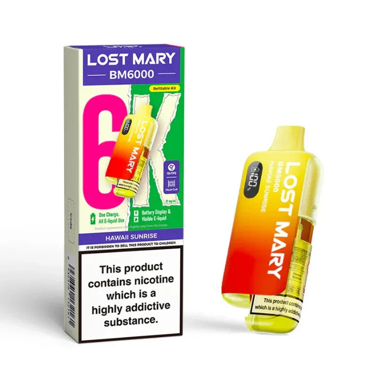 Lost Mary BM6000 Rechargeable Vape Kit Replaceable Pod E-Cig | 20Mg - Pack of 5
