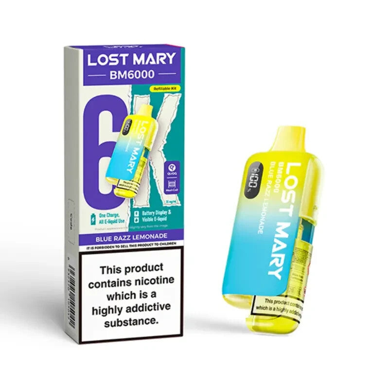 Lost Mary BM6000 Rechargeable Vape Kit Replaceable Pod E-Cig | 20Mg - Pack of 5