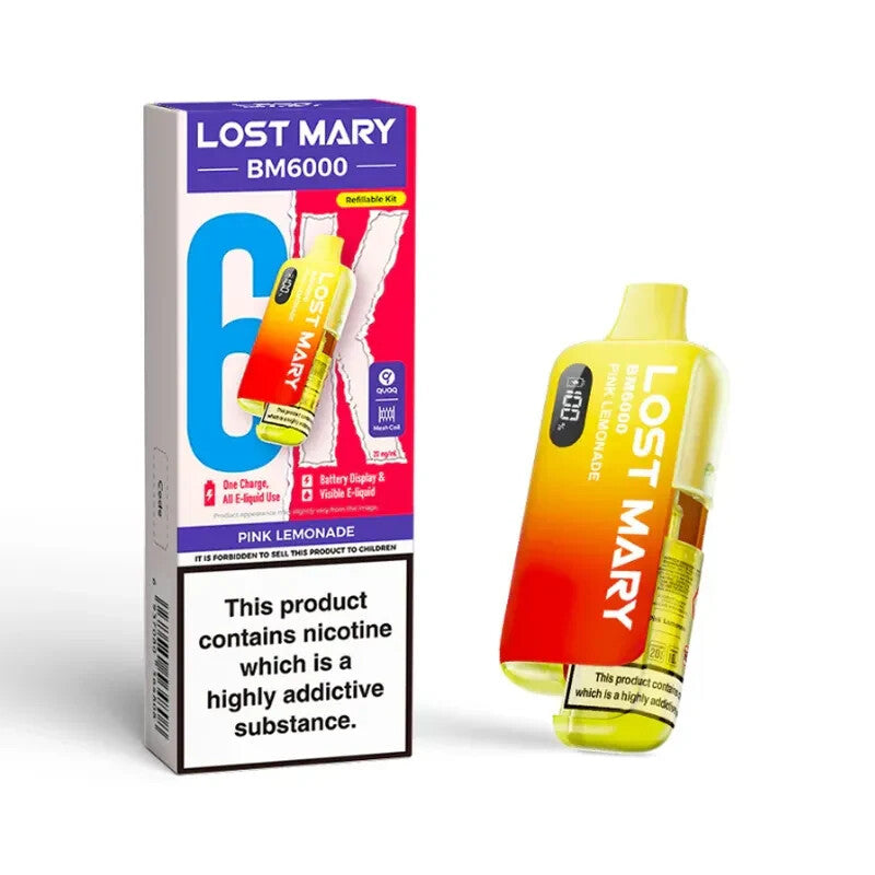 Lost Mary BM6000 Rechargeable Vape Kit Replaceable Pod E-Cig | 20Mg - Pack of 5
