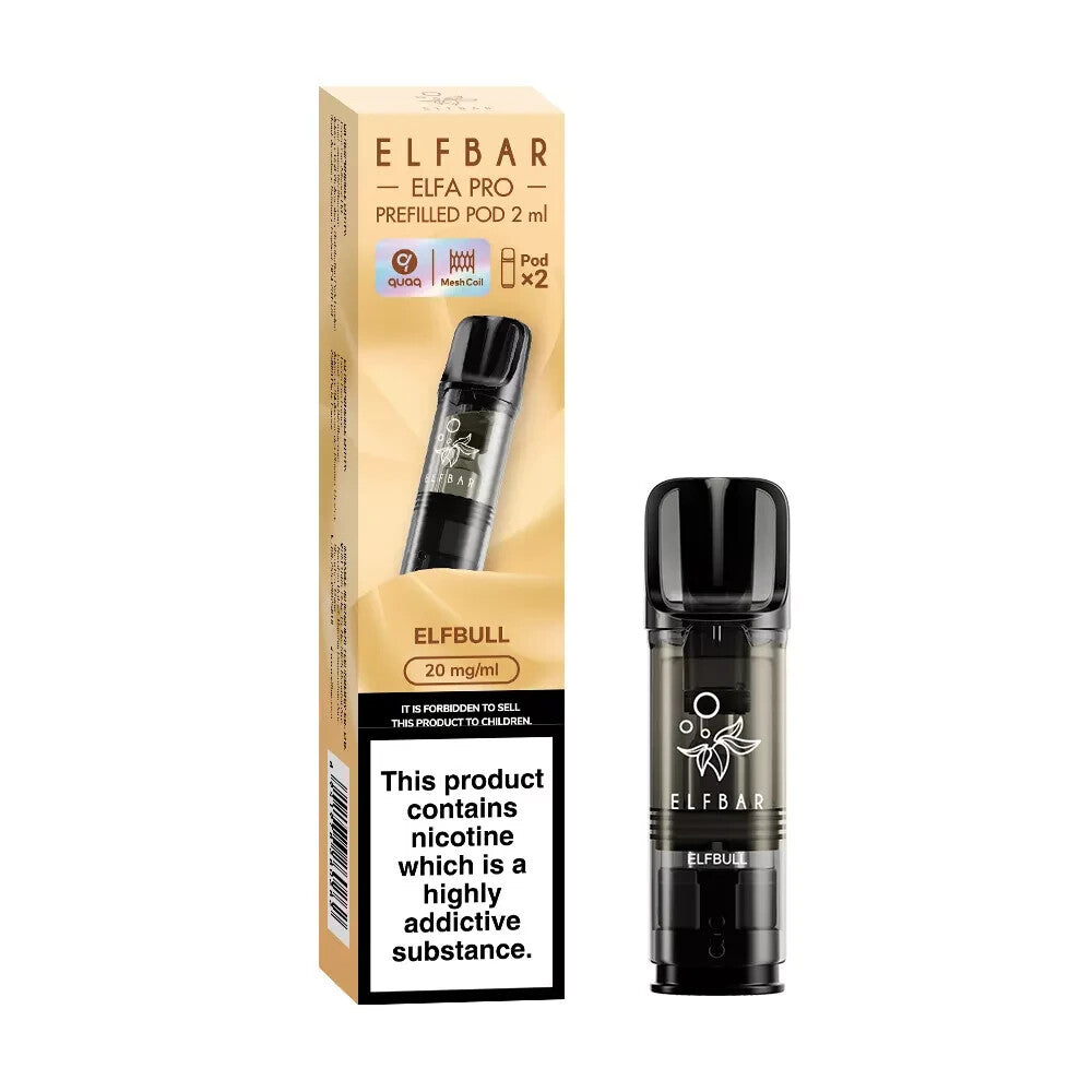 ELF BAR ELFA PRO PODS | Prefilled Replacement Pod | 2Ml 20Mg | E-Cig Pods 2 Pcs
