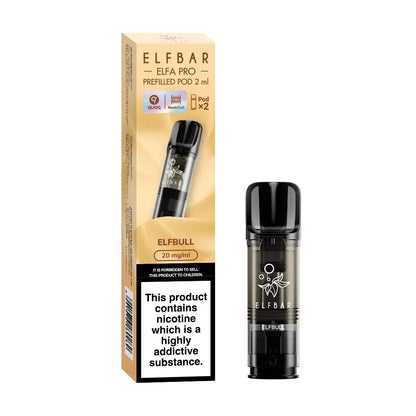 ELF BAR ELFA PRO PODS | Prefilled Replacement Pod | 2Ml 20Mg | E-Cig Pods 2 Pcs